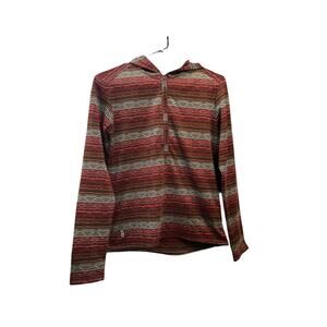 Lucy Activewear Pullover Sweatshirt Size Medium Hooded 1/2 Zip Long Sleeve